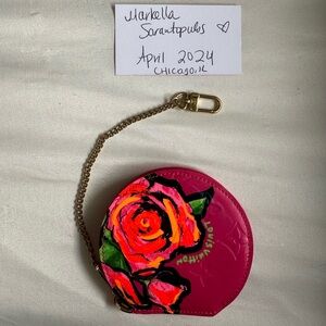 🌺 Limited edition 🌺Louis Vuitton Stephen Sprouse rose floral pink coin purse